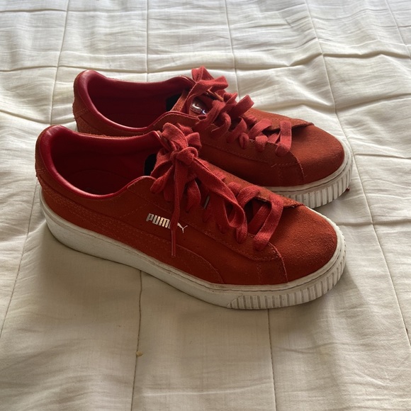 PUMA suede sneakers red Sz. 6 - Picture 4 of 6